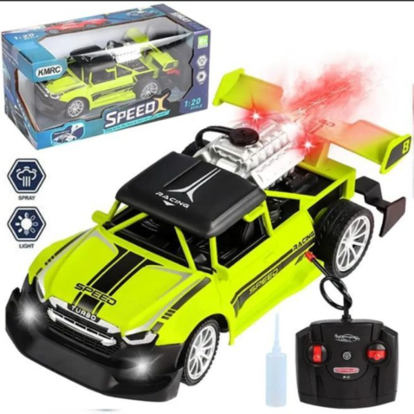 Remote Control Speed X Stunt Spray CarWith Lights And Flame Spray Function