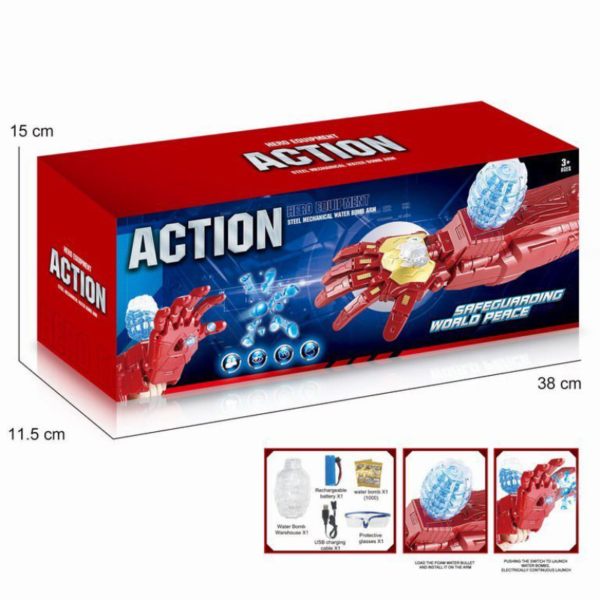 Iron Man Electric Gel Ball Blaster Toy Gun Mechanical Arm Gel Toy