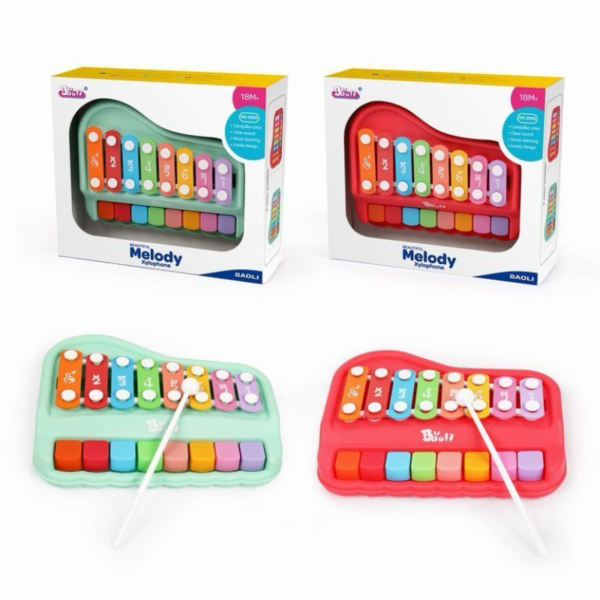 2 in 1 Piano Xylophond for Kids Educational Musical Instrument Toyset For Babies