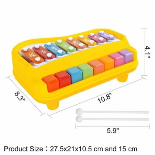 2 in 1 Piano Xylophond for Kids Educational Musical Instrument Toyset For Babies