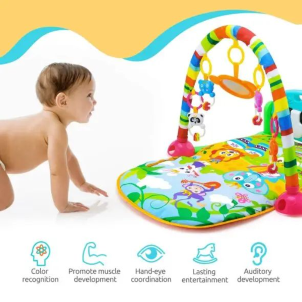 3 in 1 Baby New Born Play Gym Piano Fitness Rack Mat