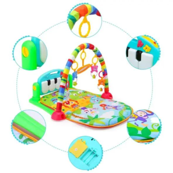 3 in 1 Baby New Born Play Gym Piano Fitness Rack Mat