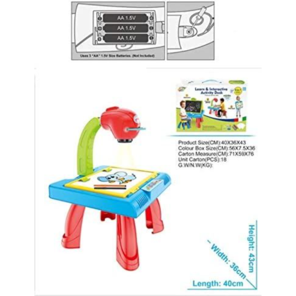 3 in 1 Interactive and Learning Activity Desk For Kids