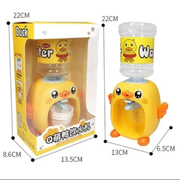 Mini Cute Simulation Water Dispenser Duck Toy Set