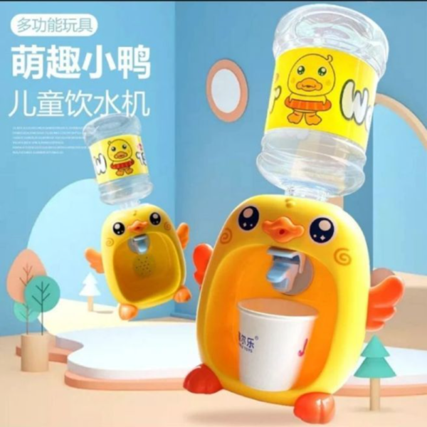 Mini Cute Simulation Water Dispenser Duck Toy Set