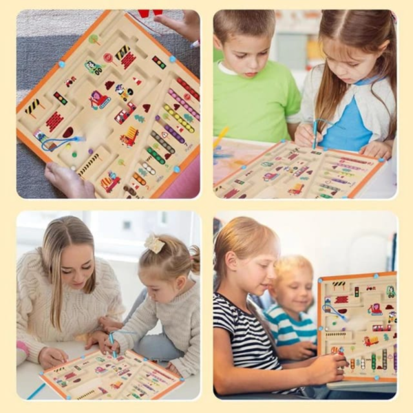 Wooden Magnetic Color Sorting CounterBoard