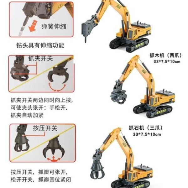 Highly Detailed Excavator &Dumper Truck set-