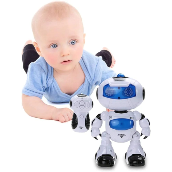 REDEEM RC Toy Agent Bingo Electric Musical and Dancing Intelligent Robot with 3D Lights