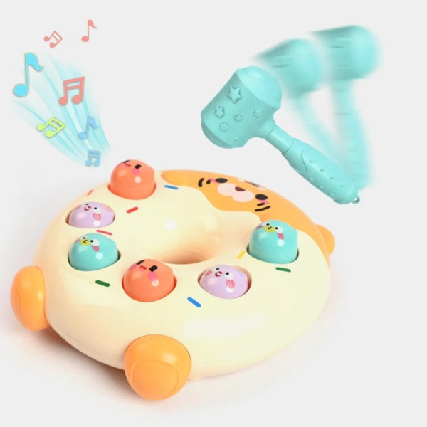 Donut Beat A Mole Musical Toy With Hammer For Kids