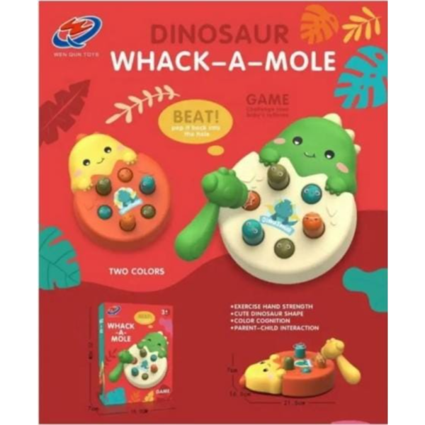 Cute Dino Whack a Mole Knocking Game