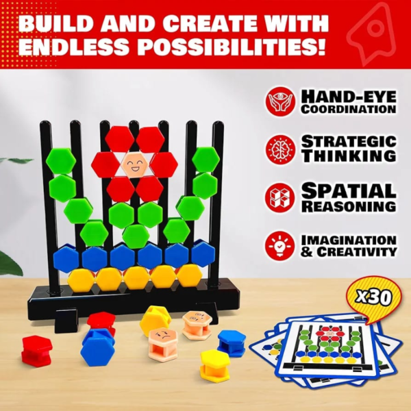 3D Hexagon Building Blocks Puzzle Board Games