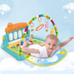 3 in 1 Baby Play Piano Mat – Soft Musical Activity Mat with Hanging Toys